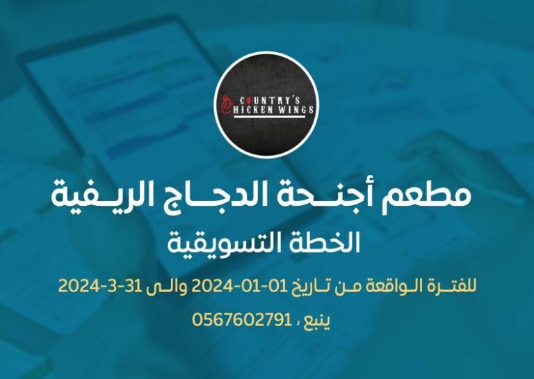 خطة تسويقية لمطعم الاجنحه